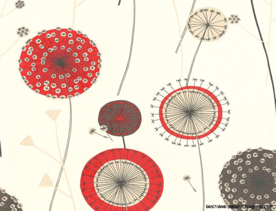 Low Price With Sample Modern Fl Wallpaper in Red design by BD