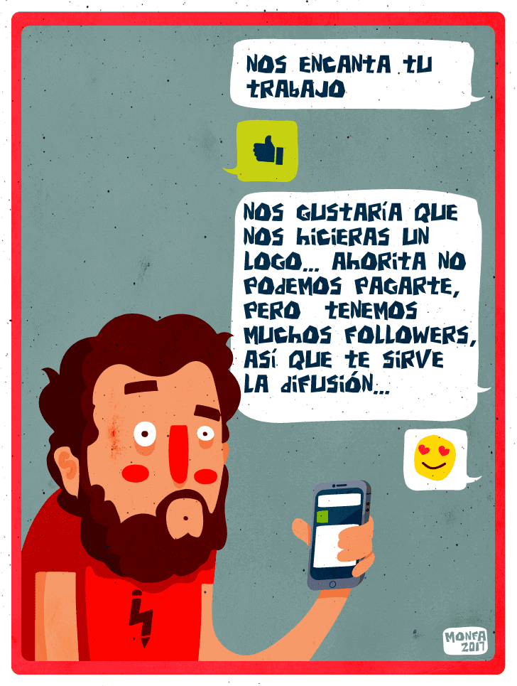 Monfa Cabrera "Cuentos Freelance" Diseñador vs Cliente