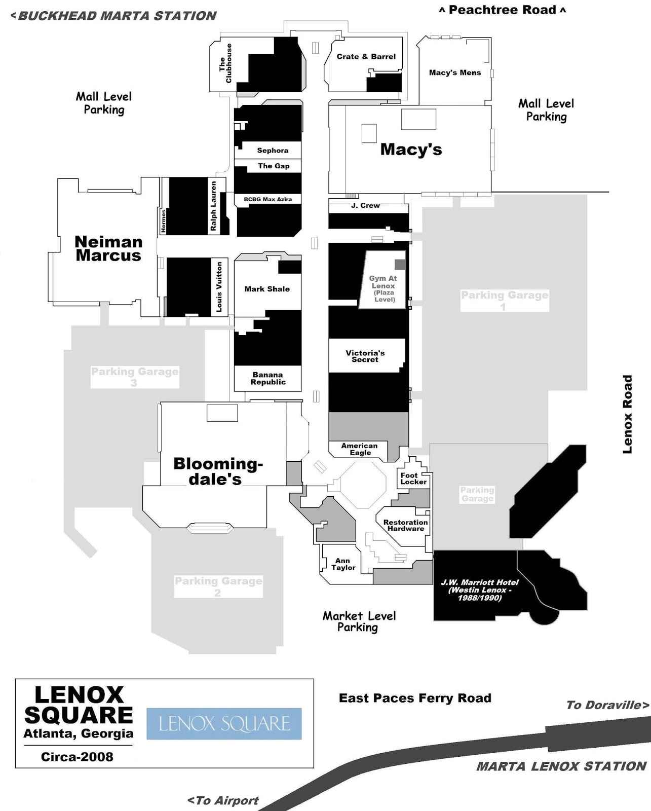 Lenox Square Mall Map Mall Hall Of Fame: November 2008
