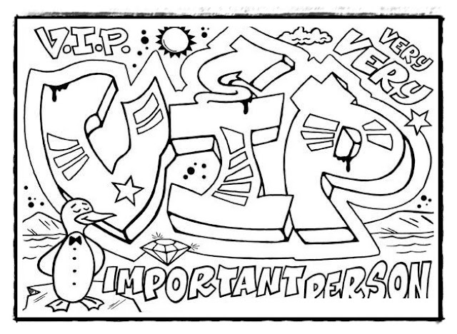 Die Besten und Kostenlos Graffiti Ausmalbilder zum