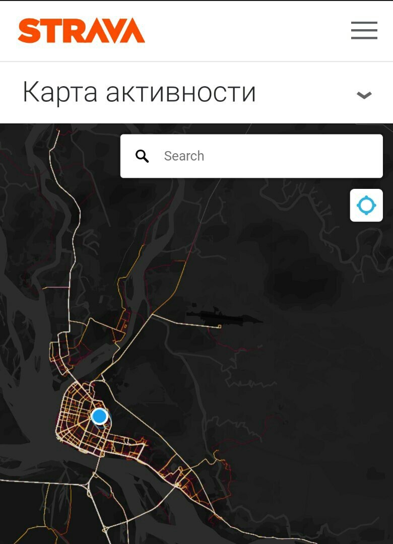 Глобальная карта активности strava