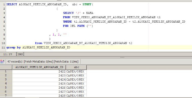 Listagg Sql Server