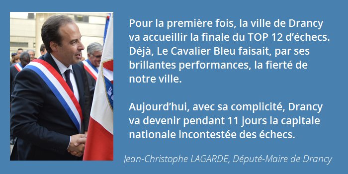 Le mot du député-maire de Drancy, Monsieur Jean-Christophe Lagarde - Illustration © FFE