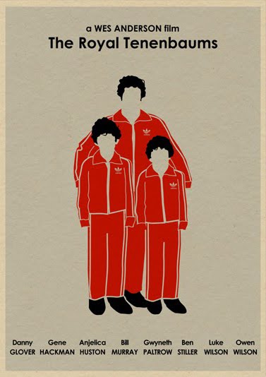 minimalist movie poster design for The Royal Tenenbaums