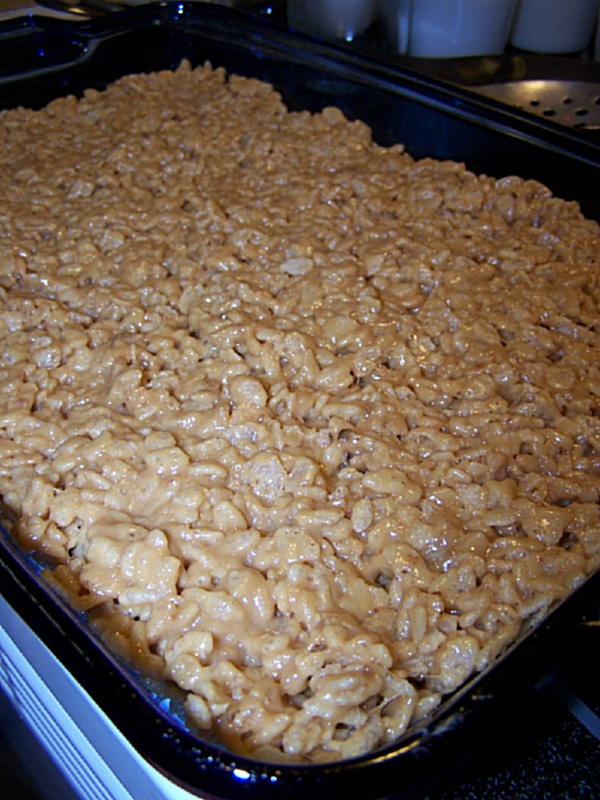 Fred's In The Head Peanut Butter Rice Krispie Treats...a different kind of birthday cake!