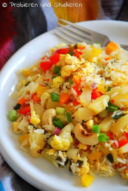Probieren und Studieren : Bratreis mit Ananas &amp; Cashewkernen