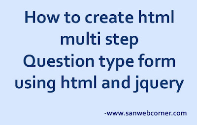 html multi step question type form