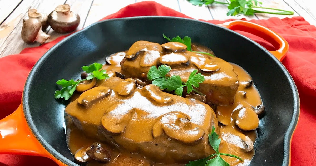 Seared Steaks with Cremini Mushroom Gravy