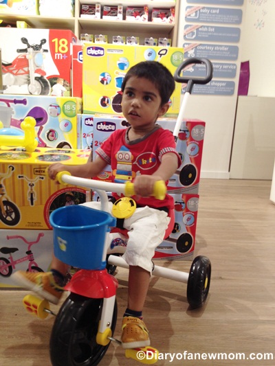 When asked for the favourite items from the shop,this is Sanu's selection. :) He also had test rides.
