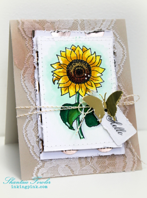 SRM Blog - Lace Layered Card by Shantaie - #ard #stickers #fancystickers #twine #janesdoodles #autumnblessings #lace #chalkmarkers #twine