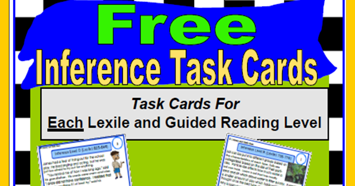 Free Printable Inference Task Cards