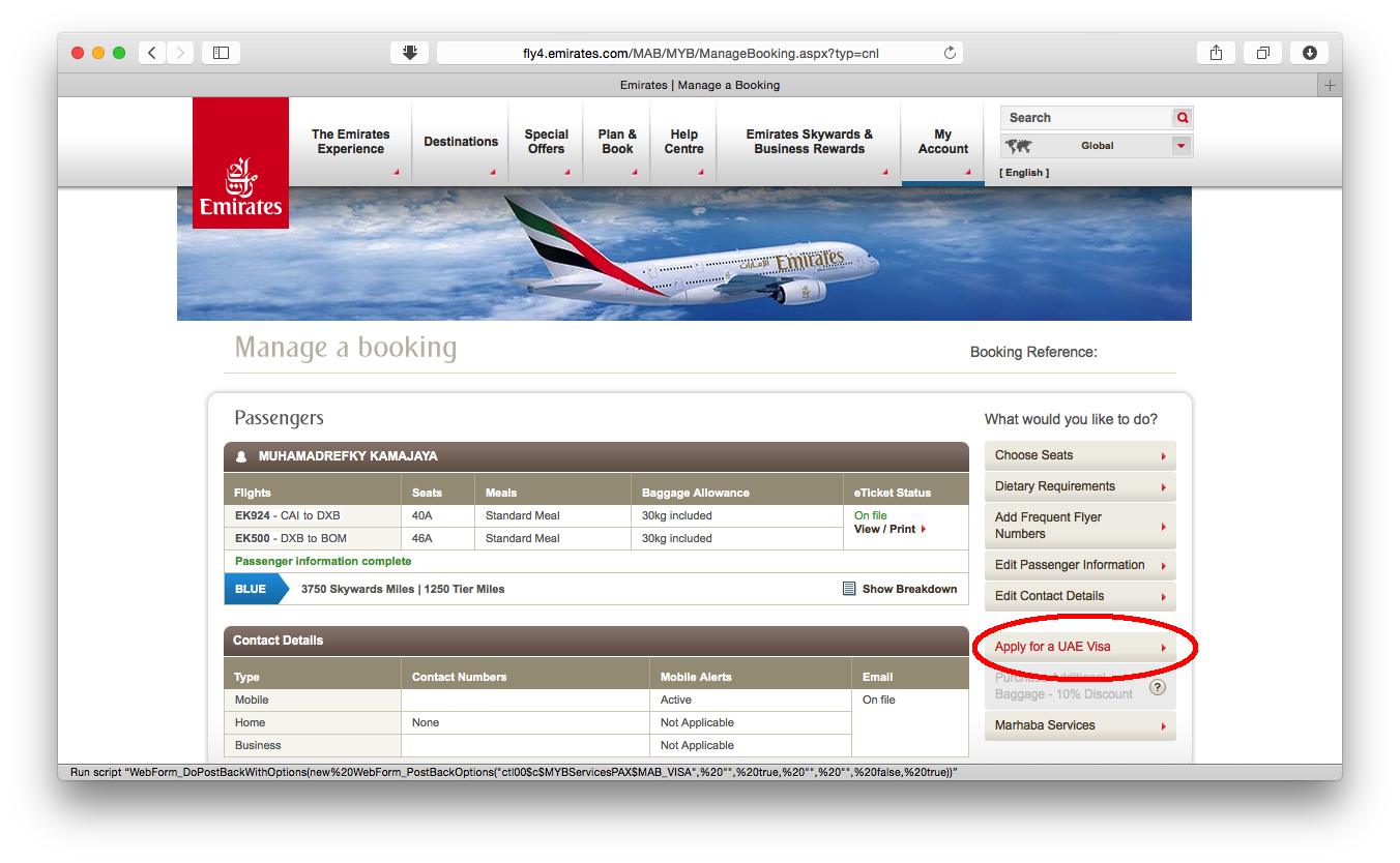 Mengurus Visa UAE Secara Online Melalui Emirates.com