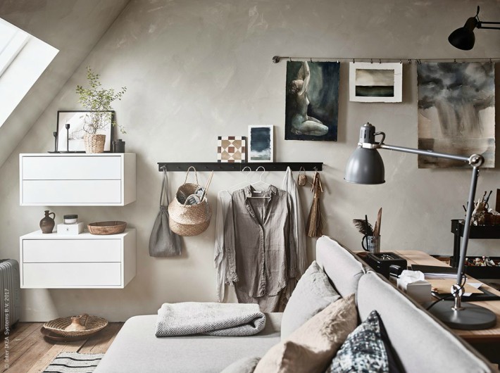Un pequeño estudio con IKEAHACK y muebles de IKEA