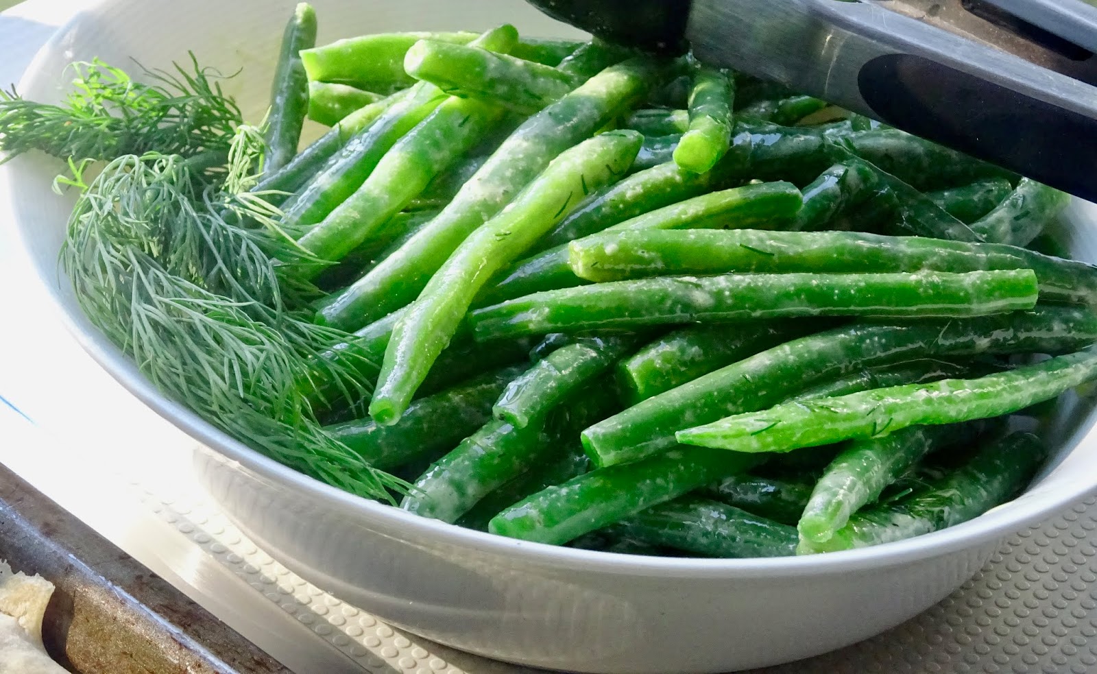67 going on 50… QUICK & EASY GREEN BEANS WITH DILL & MUSTARD, Vegan