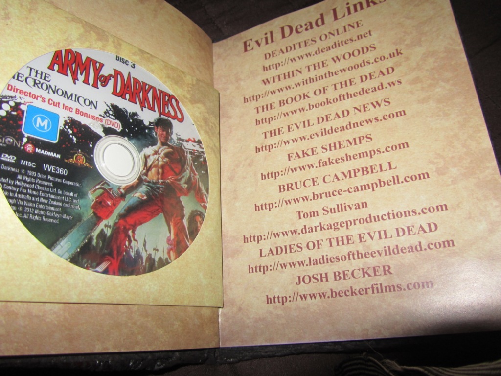 Rafa Collection Army Of Darkness The Necronomicon BD + DVD Australia