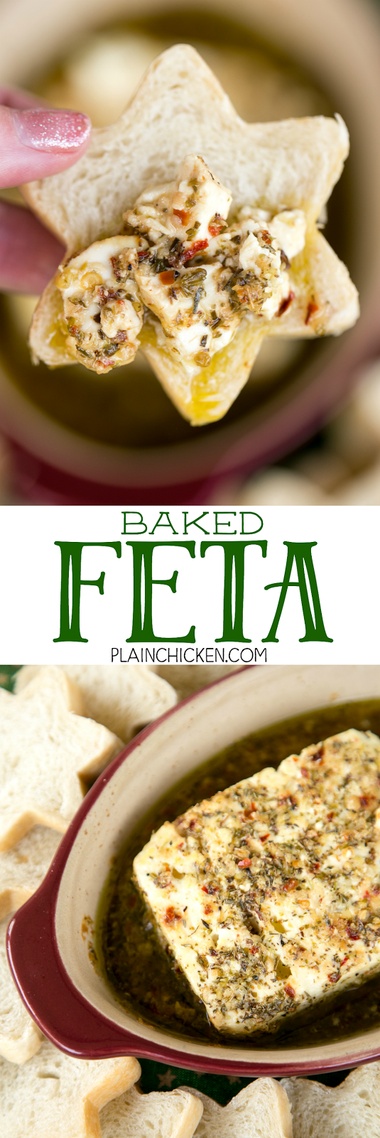 Baked Feta in Olive Oil & Italian Seasonings Plain Chicken®