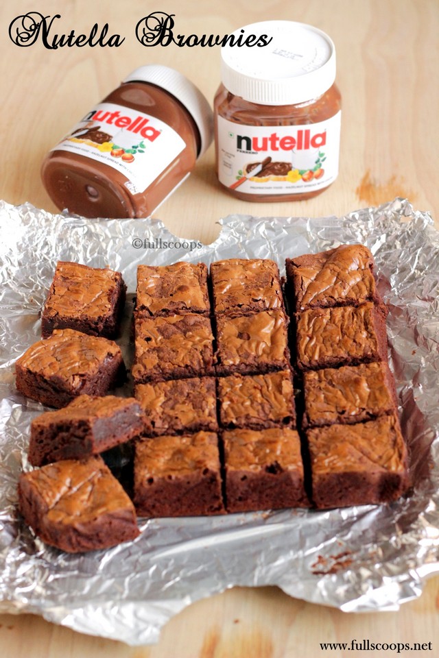 3 Ingredient Nutella Brownie ~ Full Scoops - A food blog with easy ...