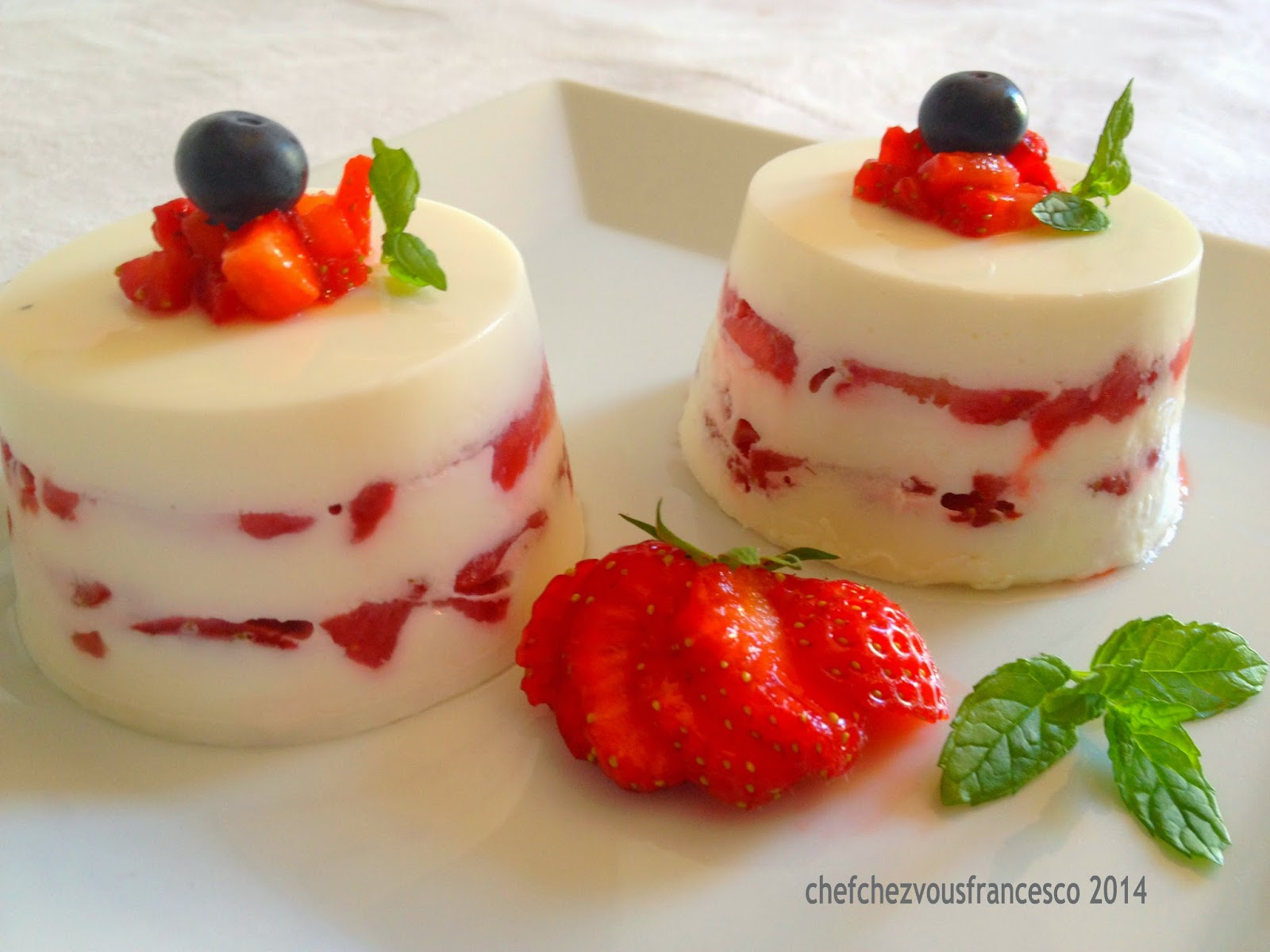 Chefchezvous Panna cotta alle fragole