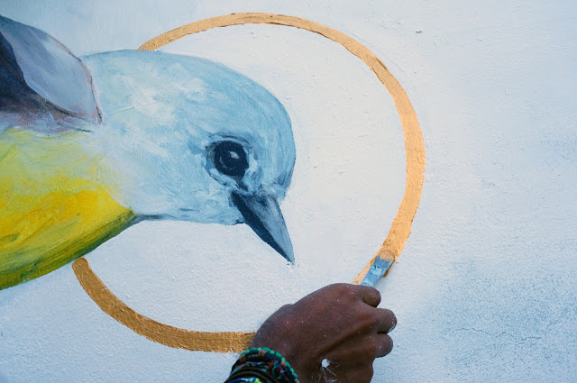 Evoca1 mural close up in Peru