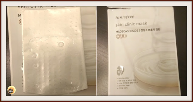 PACKAGING OF  INNISFREE SKIN CLINIC MASK- MADECASSOSIDE
