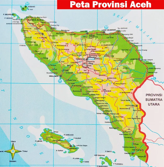 Gambar Peta Provinsi Aceh