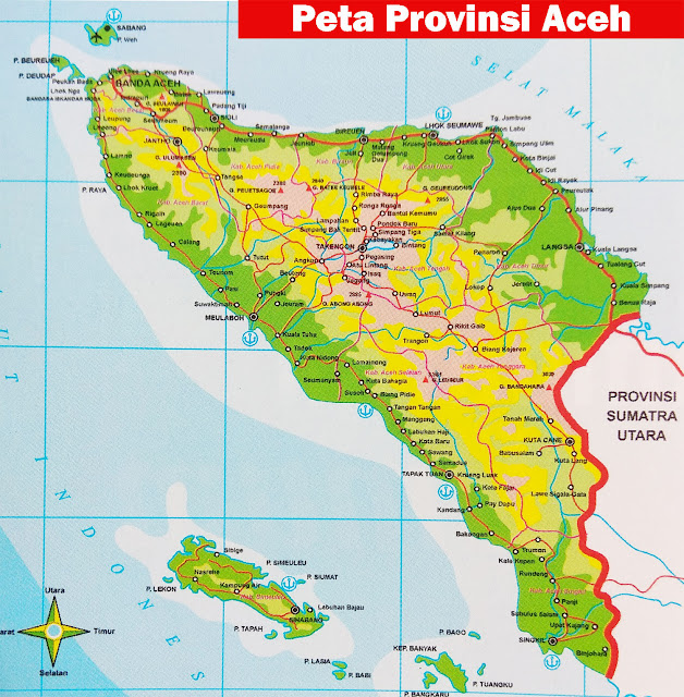 Peta Provinsi Aceh Gambar Peta Provinsi Aceh