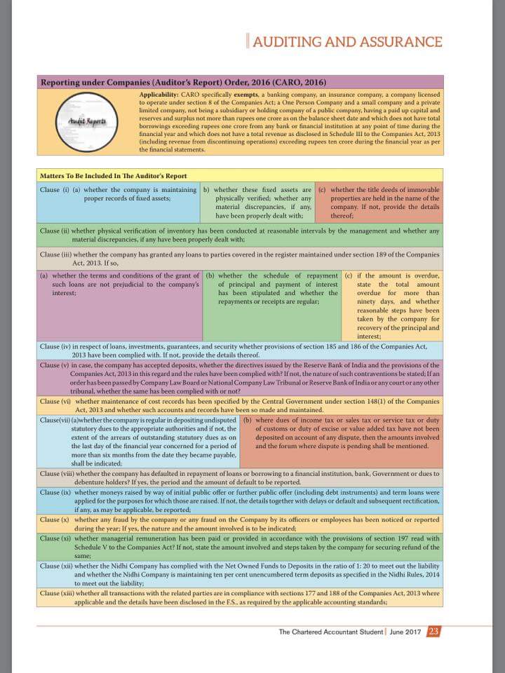 chartered accountancy notes and important topics audit ipcc audit charts