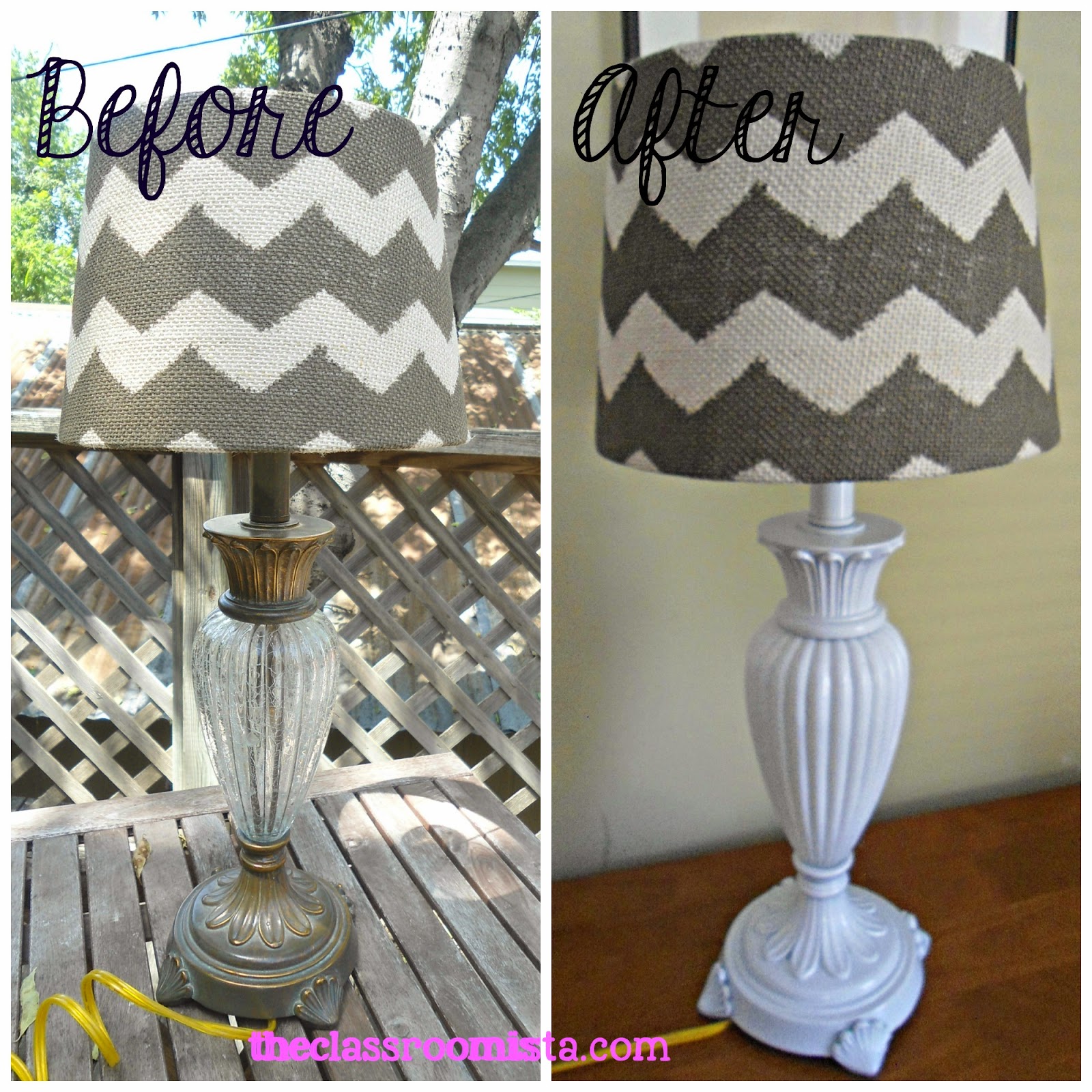 The Classroomista DIY Spray Paint Lamps Make Your Classroom Cozy