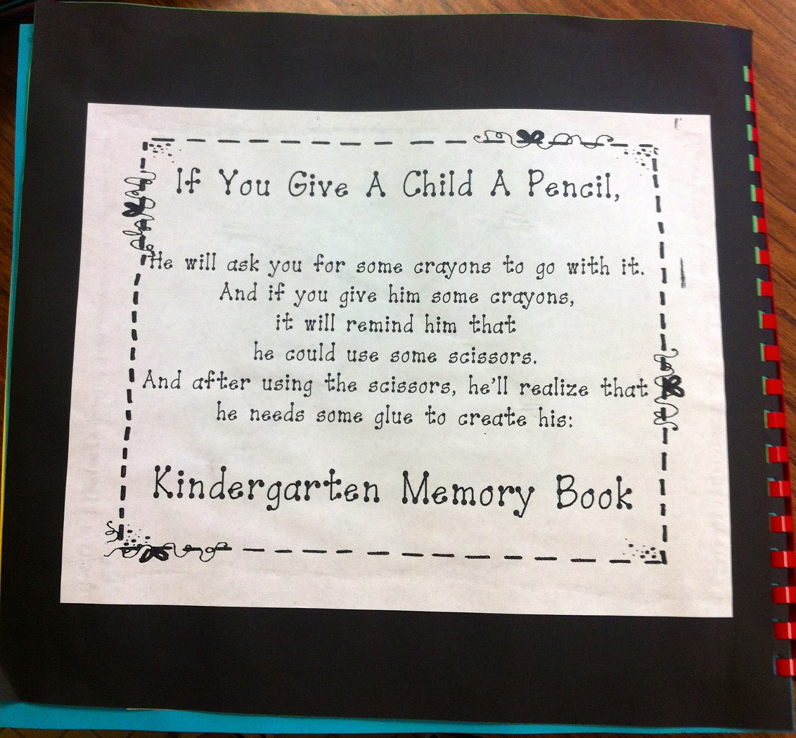 Kindergarten Memory Book