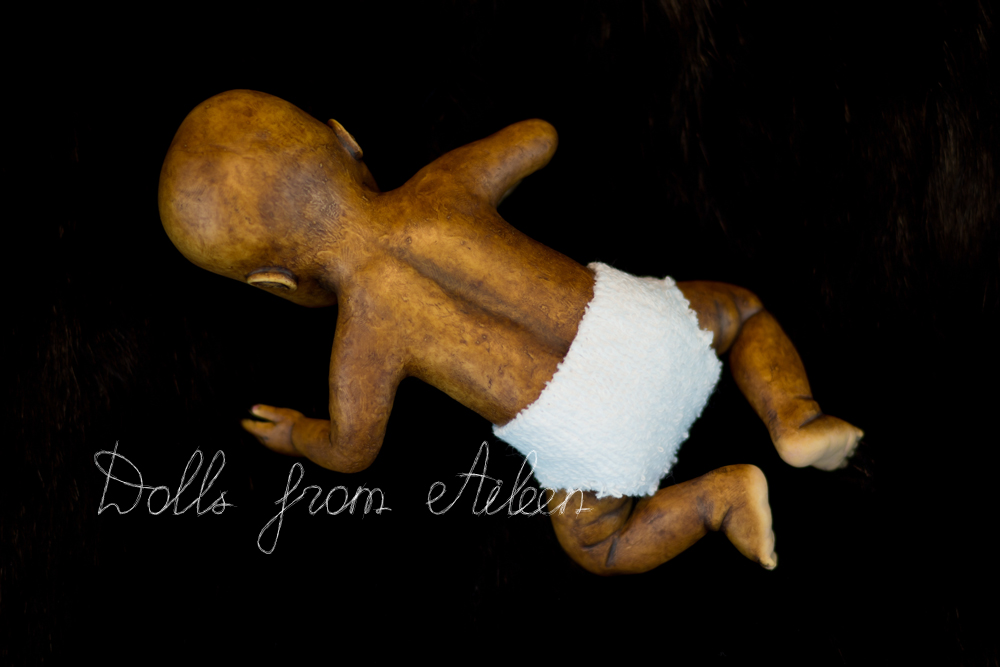 OOAK anatomically correct baby doll's back