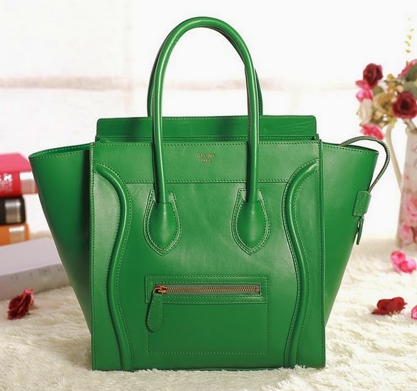www.kaki-handbag.blogspot.com: Celine Mini Luggage Green
