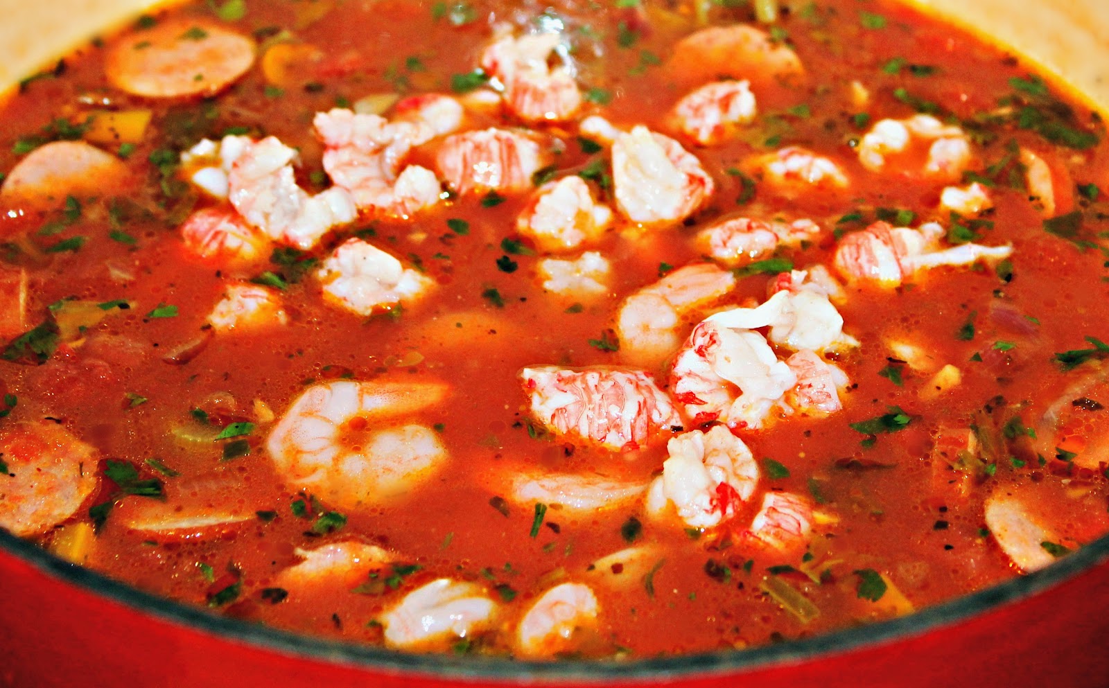 Sandra's Alaska Recipes MAX’S LOBSTERSHRIMPKIELBASA CREOLE with