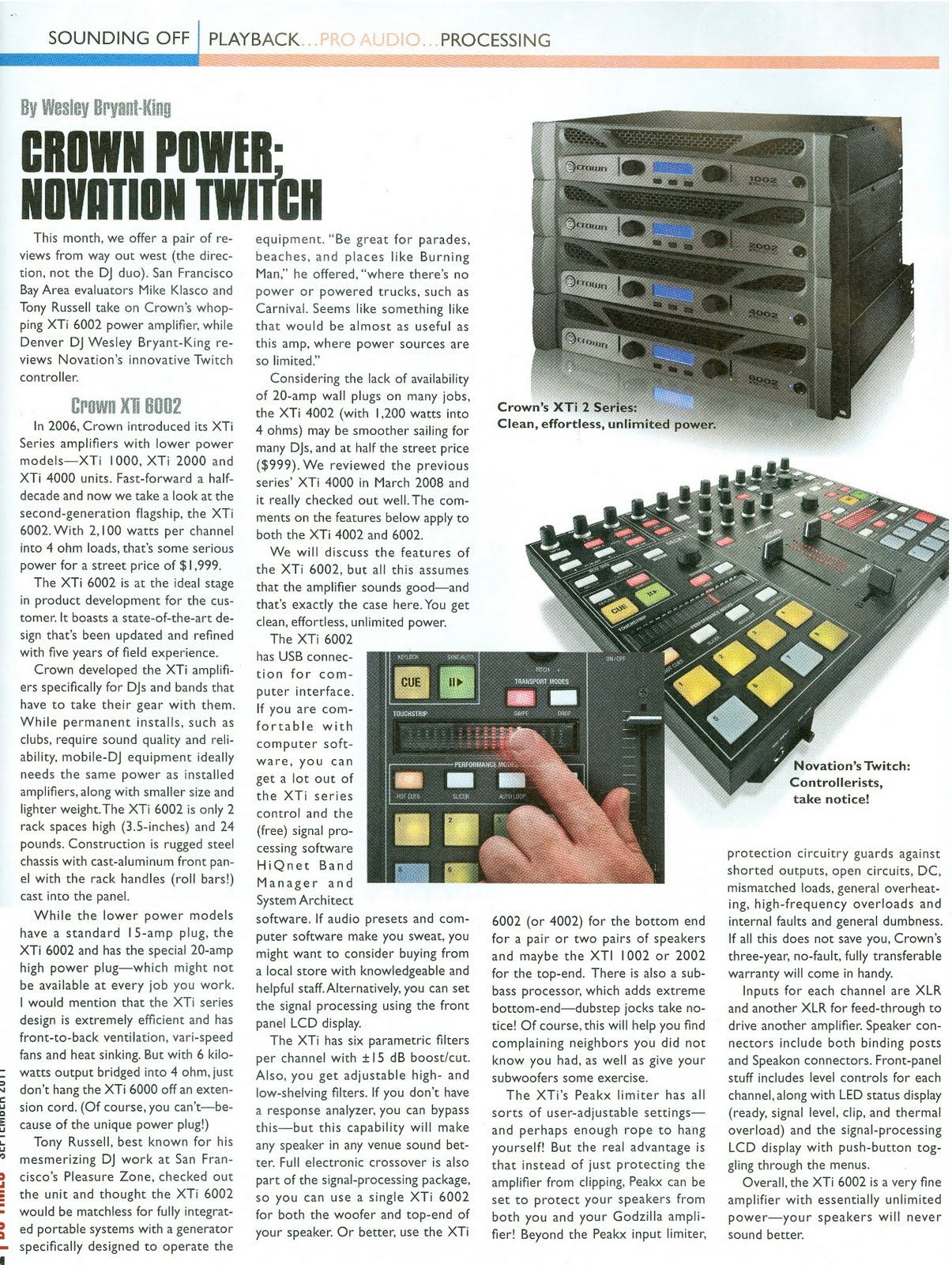 Pick Of The Hits - Crown XTi 6002 in DJ Times, September ...