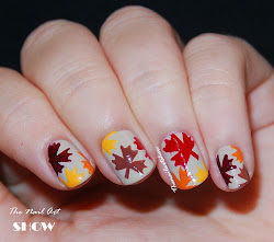 leaves autumn nail pattern opi