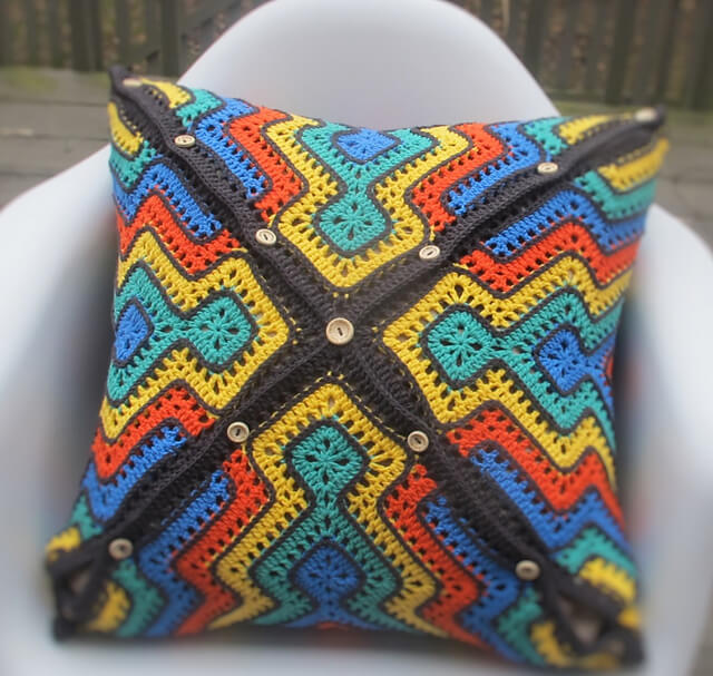 Africa Blanket Pillow Free Crochet Patterns