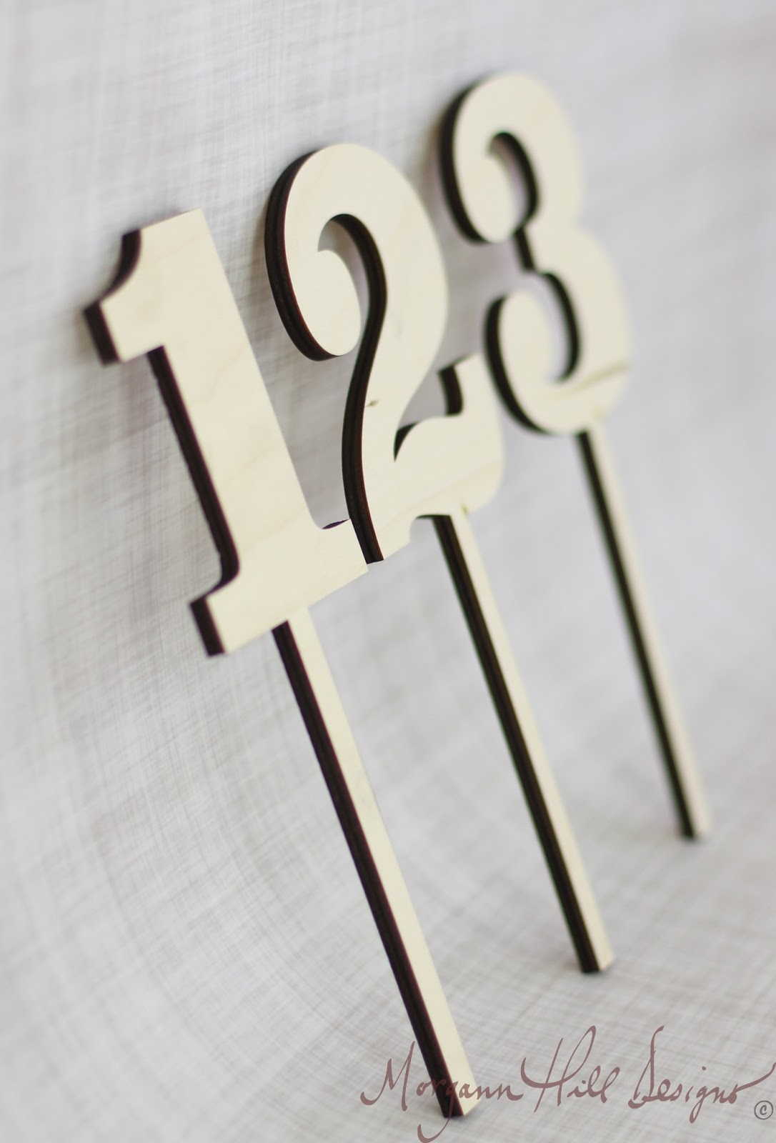 Hill Designs DIY Wood Table Numbers Rustic Wedding Decor