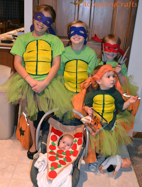 DIY Girls' Ninja Turtle Costumes- with TUTUS! — PACountryCrafts