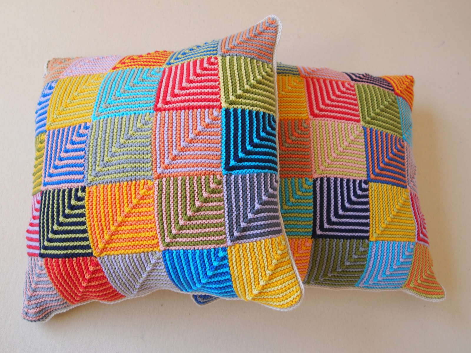 Carmela Biscuit's Spot Mitered Square Cushions