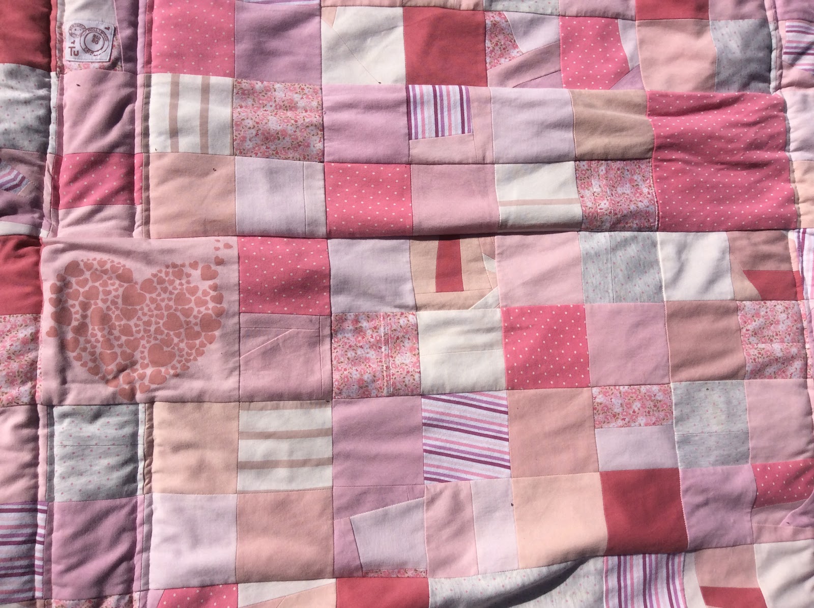 Pale Blue Corner Memory Quilt Part 3
