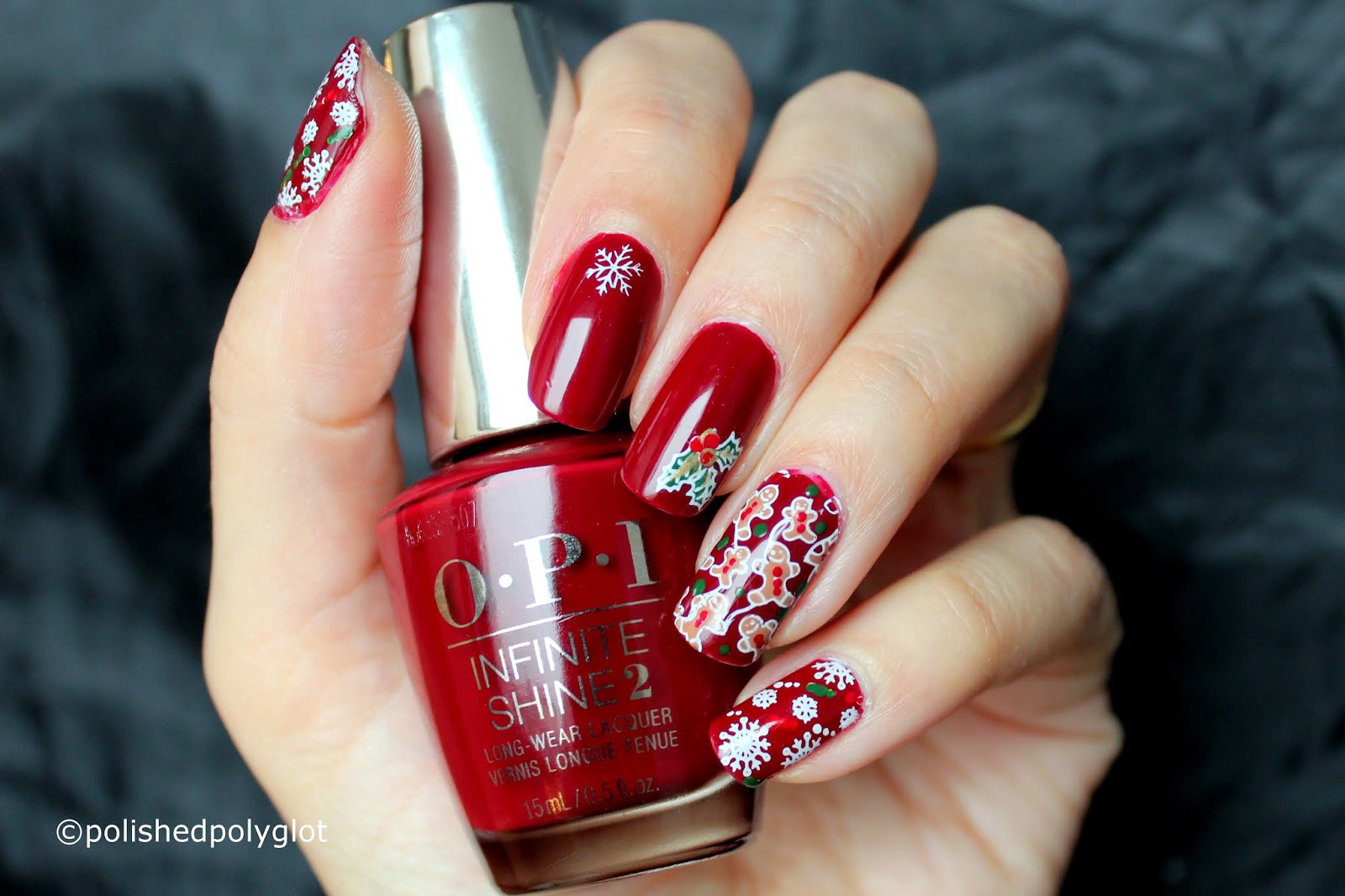 Red and Silver Studded Nail Art - wide 2