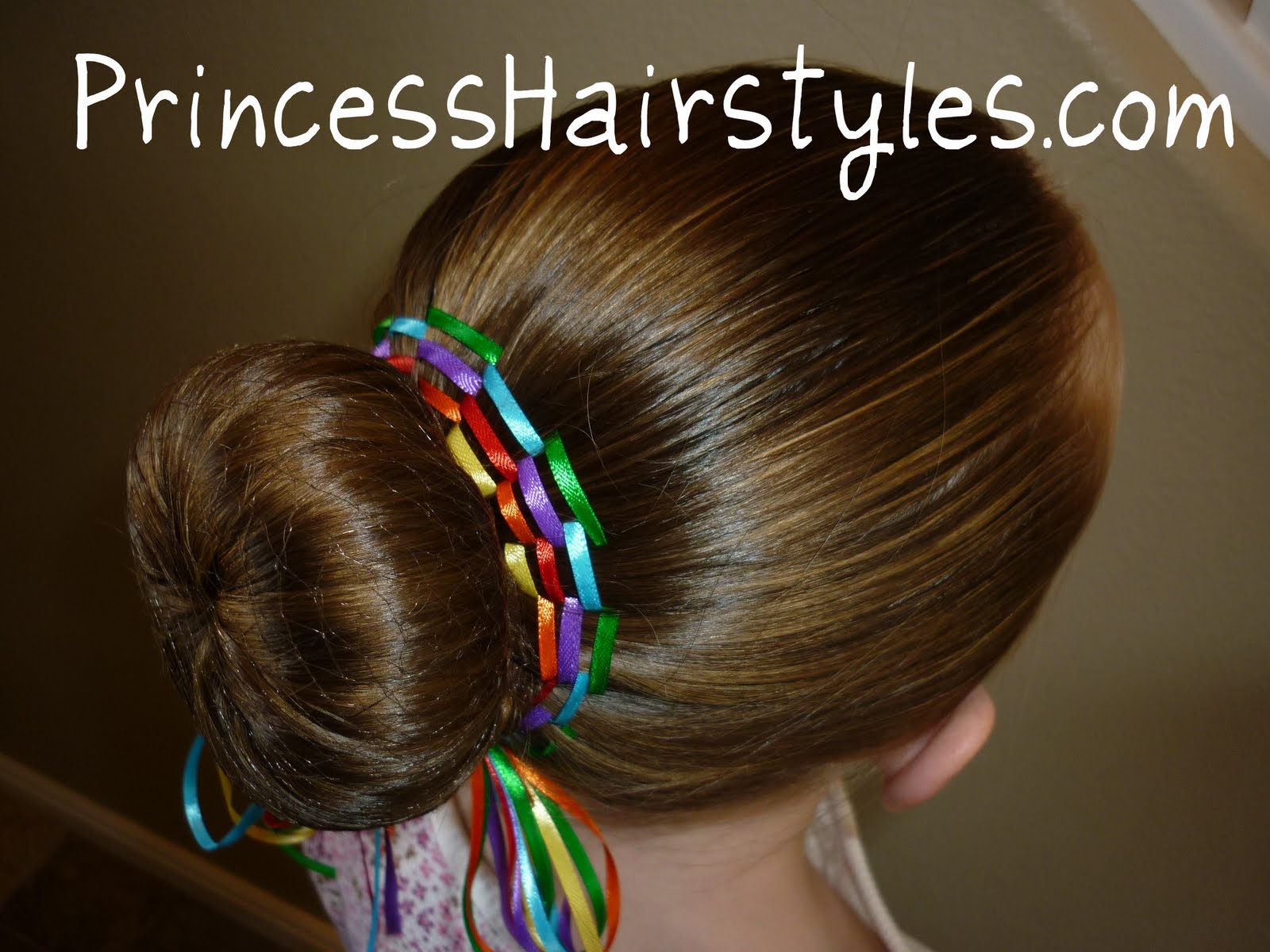 Rainbow Bun - Dance Bun With Ribbon | Hairstyles For Girls - Princess  Hairstyles
