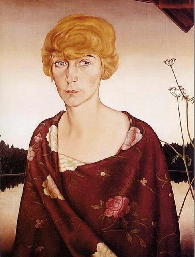 Red hair in Paintings: Red haired females in red surroundings