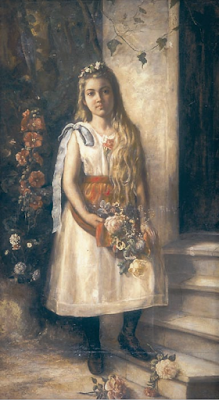 Portrait of a girl, a painting by Adriana Billini