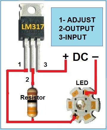 Simple LED driver using LM317 regulator | simple electronics