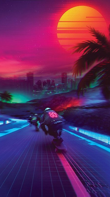 aesthesic vaporwave wallpaper for iphone or android mobile device