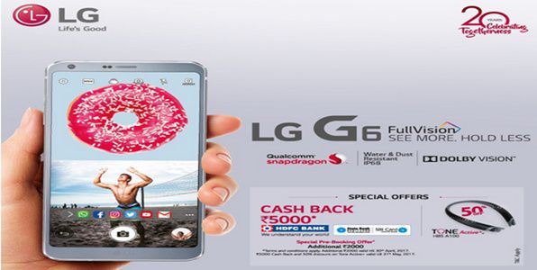 LG G6 buyers will get Reliance Jio 100GB Free 4G data and 10,000 flat Cash back