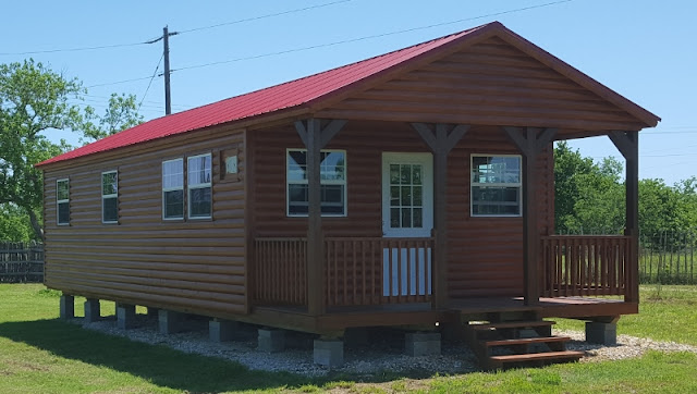 Beautiful Log Cabin 16x40 Portable Building Roof Shed