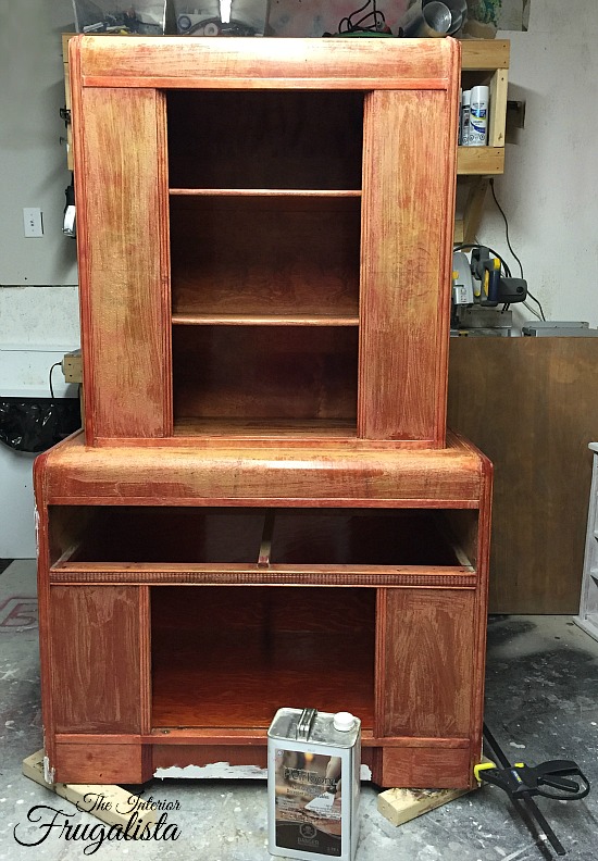 Antique Waterfall Hutch Makeover Interior Frugalista