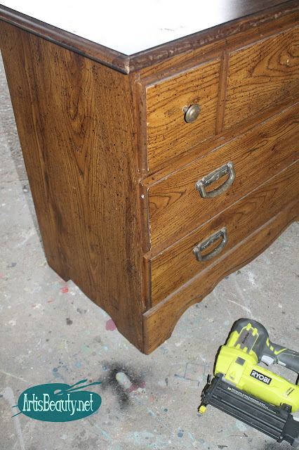 after drawer fix using scrap lumber and ryobi airstrike brad nailer diy repair