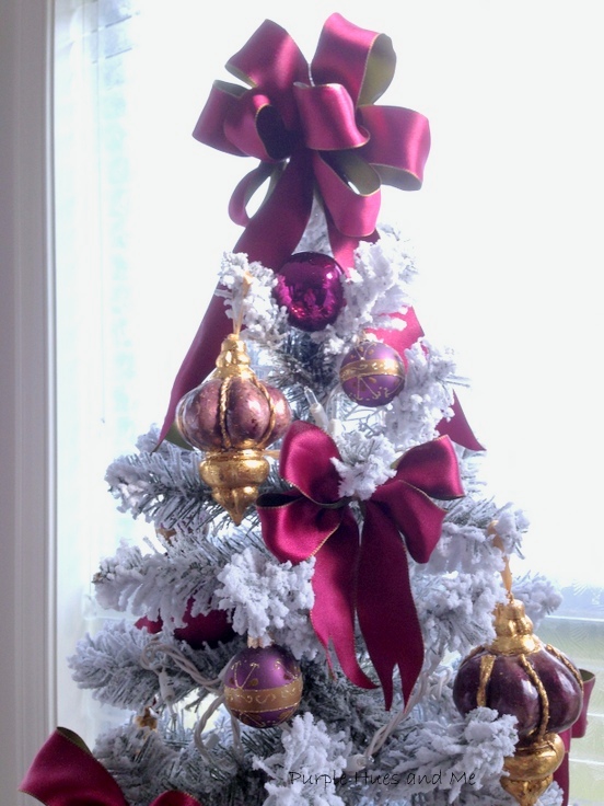 Purple Hues and Me Bow Ribbon Christmas Tree